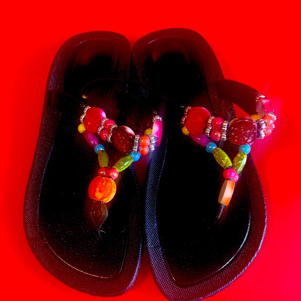 Mini Wedge Colorful Thong Sandals